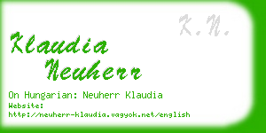 klaudia neuherr business card